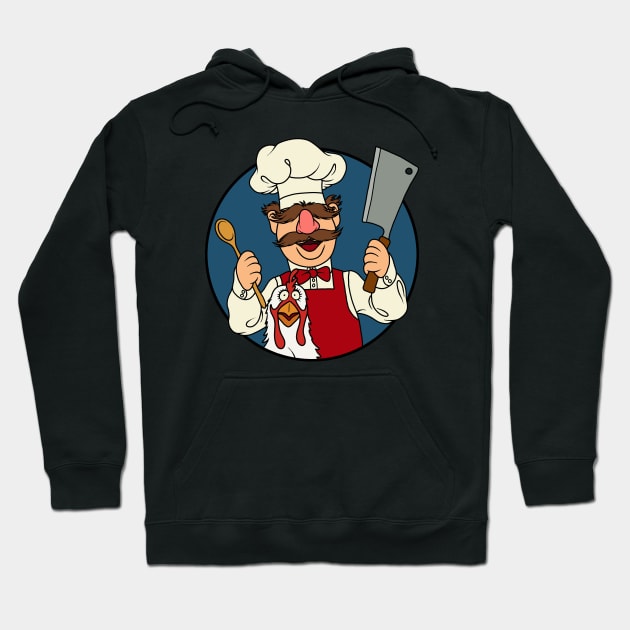 Kitchen Swedish Chef and chicken Hoodie by valentinahramov